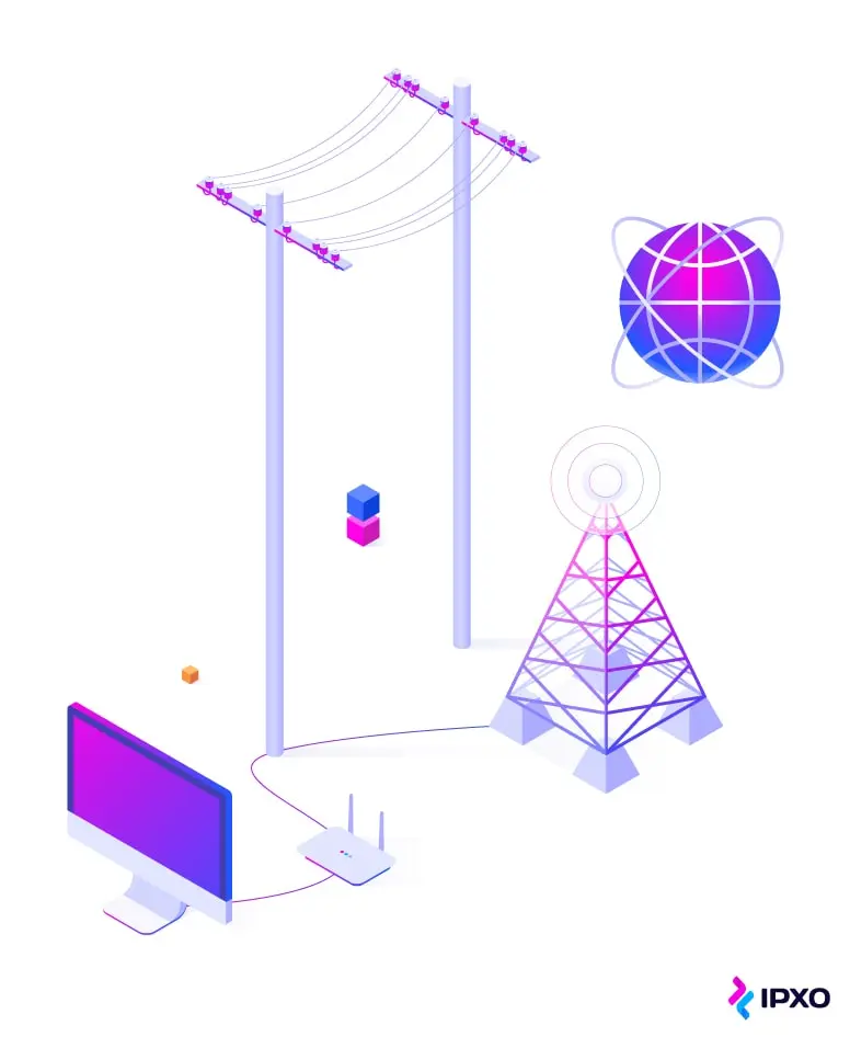 Dedicated ISP internet service icon